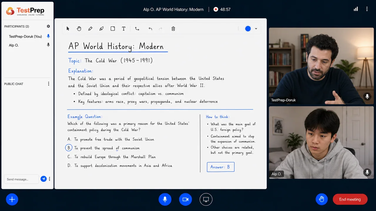 AP World History: Modern 1-to-1 lesson in the TestPrep classroom
